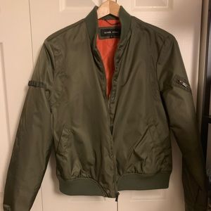 Olive green bomber jacket